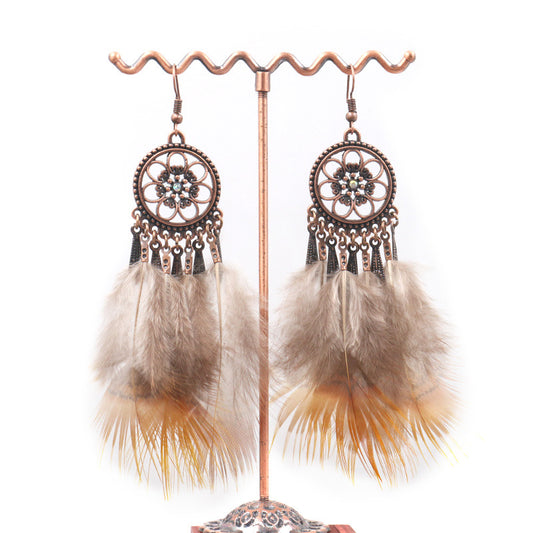 Fashion flower diamond earrings