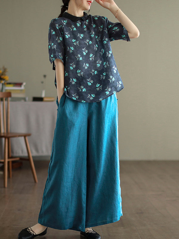 Urban Loose Floral Printed Half Sleeves T-Shirt