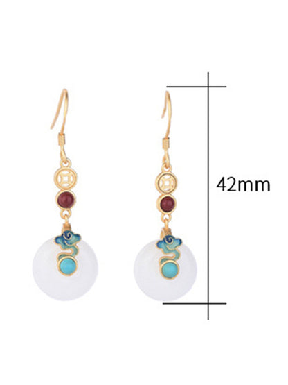 Vintage Cloud-Embellished Split-Joint Earrings Accessories