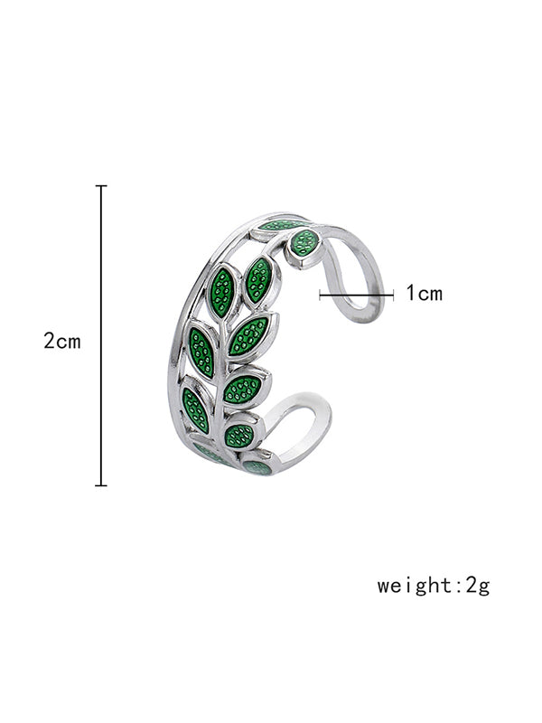 Original Leaf Shape Hollow Ring
