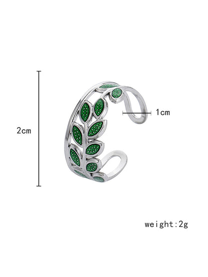 Original Leaf Shape Hollow Ring
