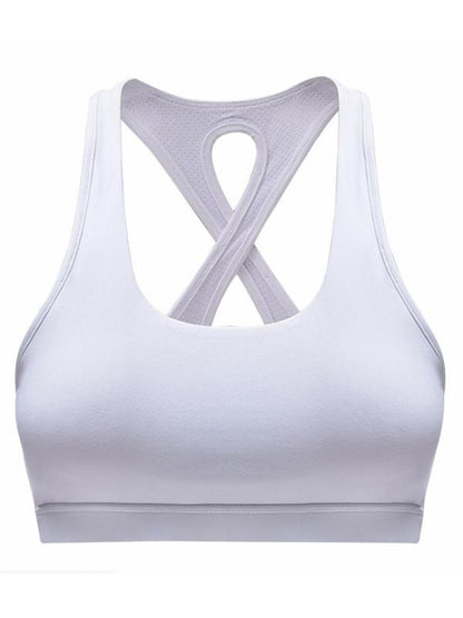Cross-strap Solid Sports Yoga Top