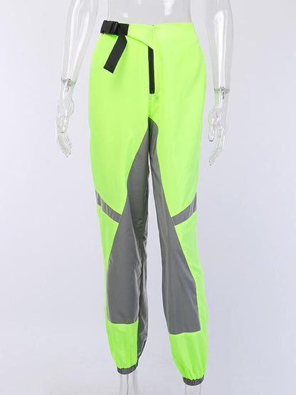 Split-joint Backpack Buckle Tapered Casual Athletic Pants