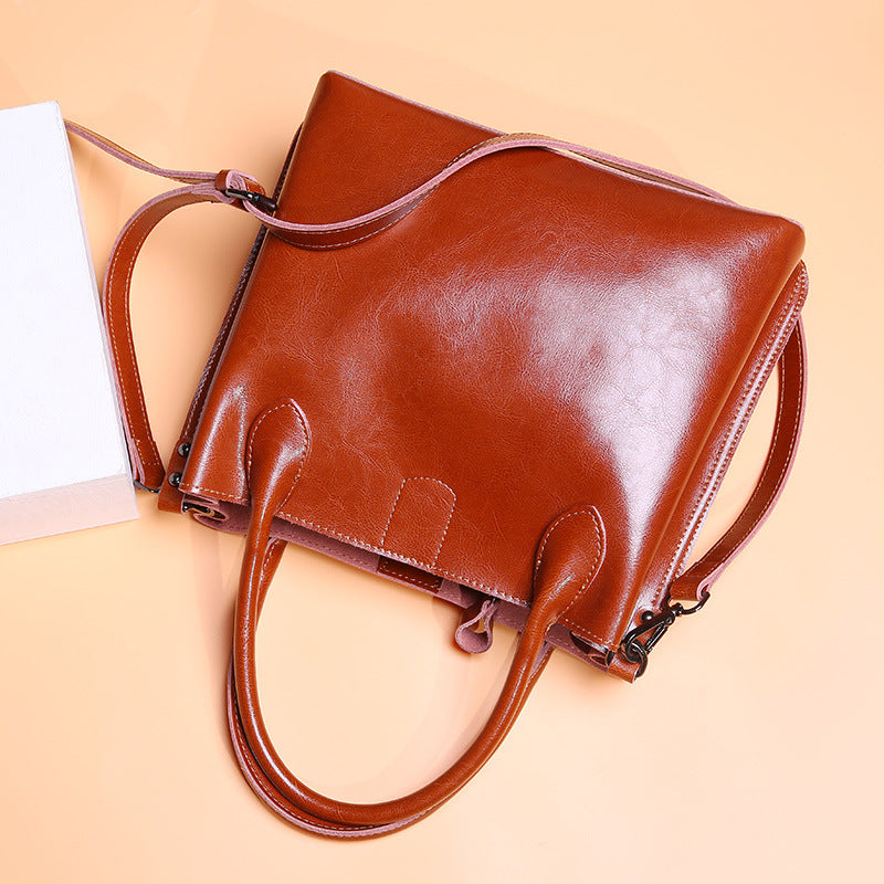 handbag single shoulder bag leather