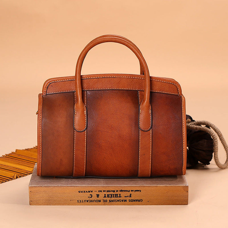 WOMEN GENUINE LEATHER VINTAGE TOTEM DESIGNER HANDBAG SHOULDER BAG