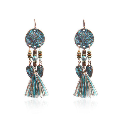 Vintage temperament tassel earrings female bohemian earrings