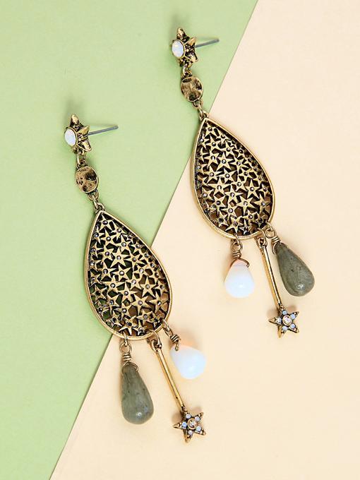 Drop Pattern Hollow National Earrings