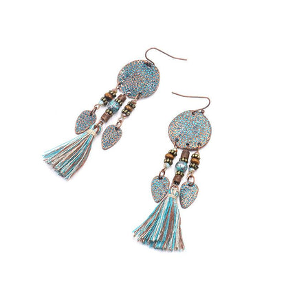 Vintage temperament tassel earrings female bohemian earrings