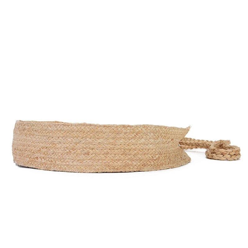 Bohemian round straw bag shoulder Lafite straw bag