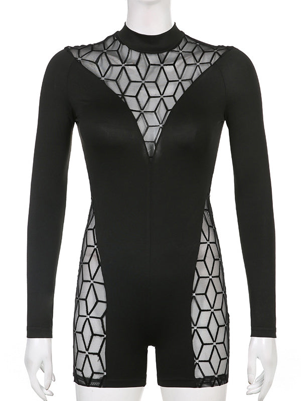 Long Sleeves Hollow Rompers