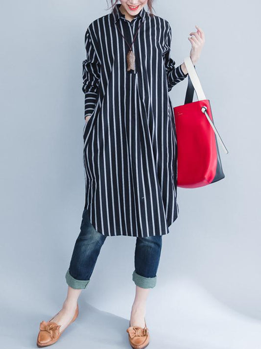 Striped Shirt Dress