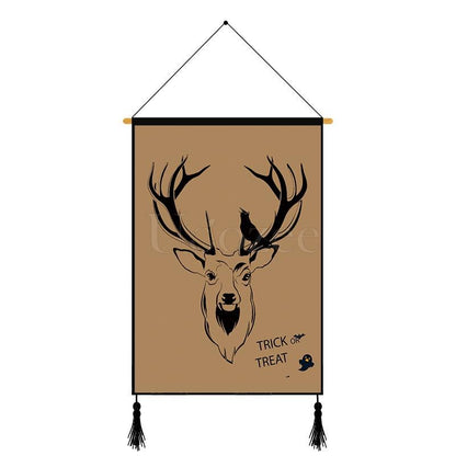 Modern Deer Printed Wall Hanging Decoration