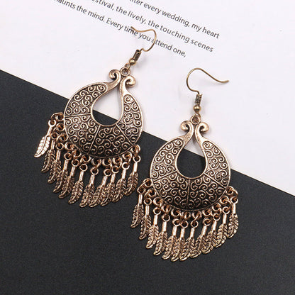 Earrings creative leaves Tassel Earring