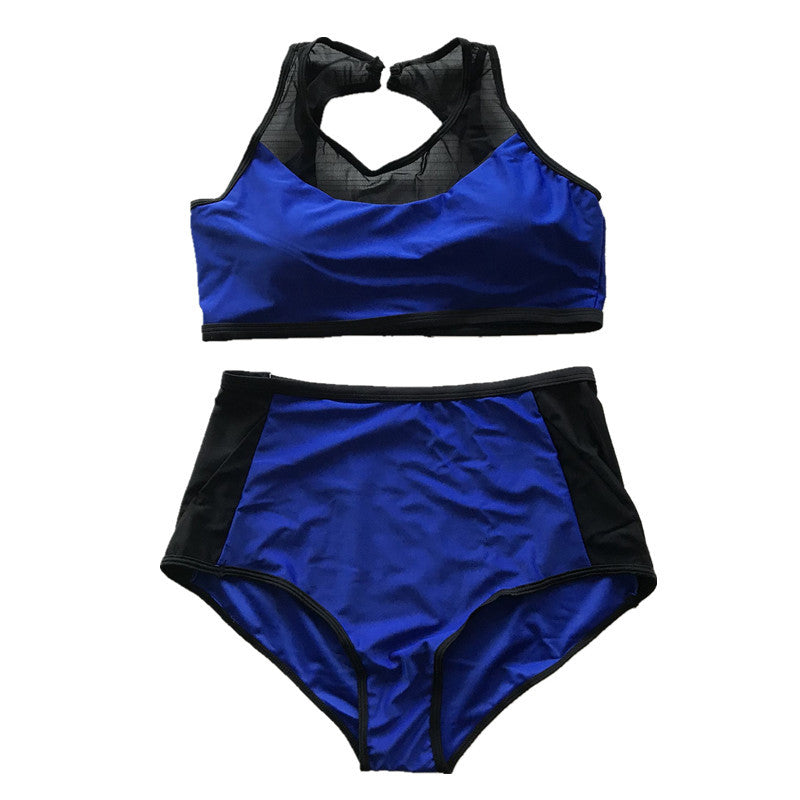 Large swimwear mesh panel BIKINI SWIMSUIT