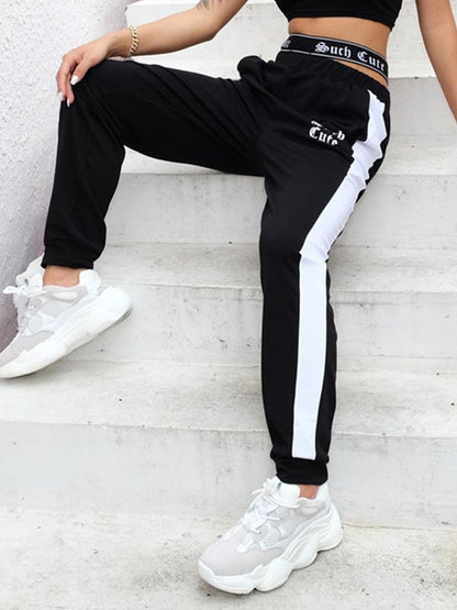 Printed High Waist Knitted Bandage Pants