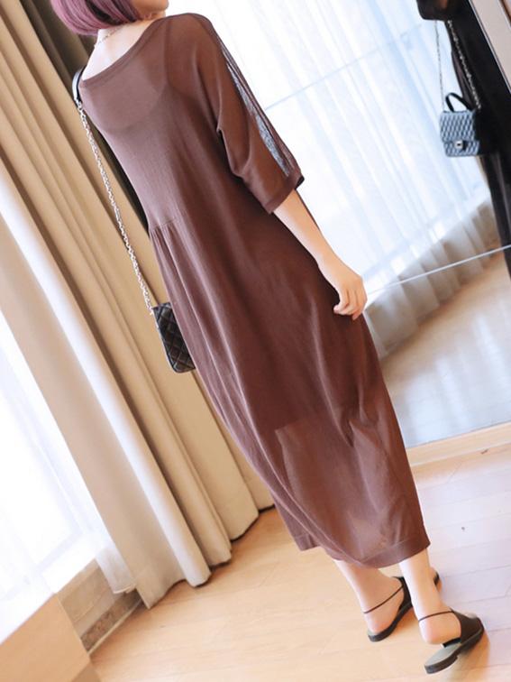 Loose Soft 2-pieces Long Dress