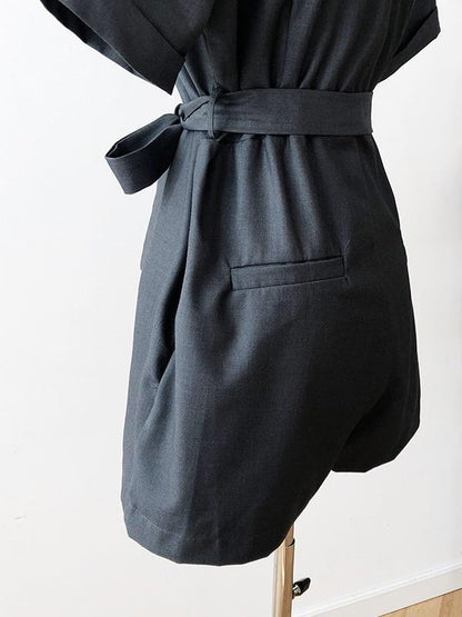 Original Solid Wide Leg Suit Jumpsuits