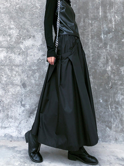 Original Cool Solid Color Loose A-Line Skirt