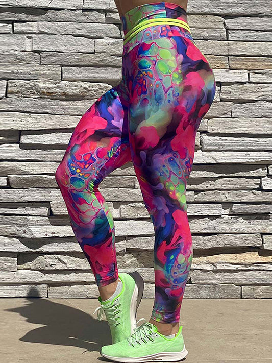 Graffiti Print High Waisted Leggings