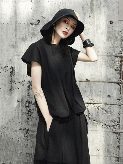 Summer Solid Split-joint T-Shirt