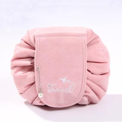 Large Capacity Velvet Drawstring Makeup Bags Travel Cosmetic Organizer