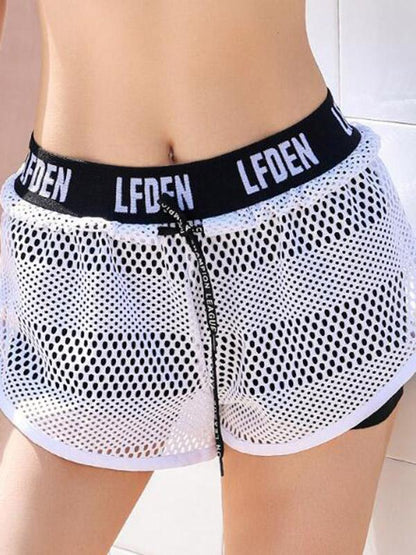 Perforated Mesh Sport Shorts