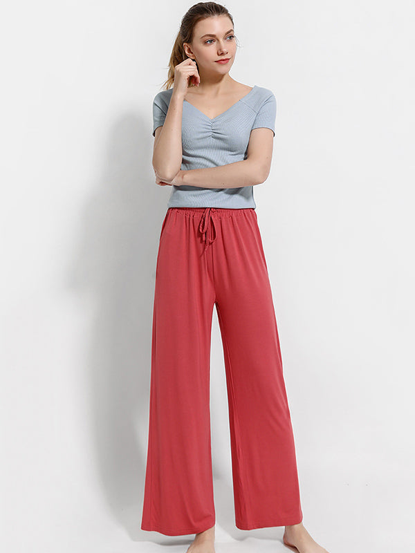 Comfortable Solid Color Modal Pajama Pants