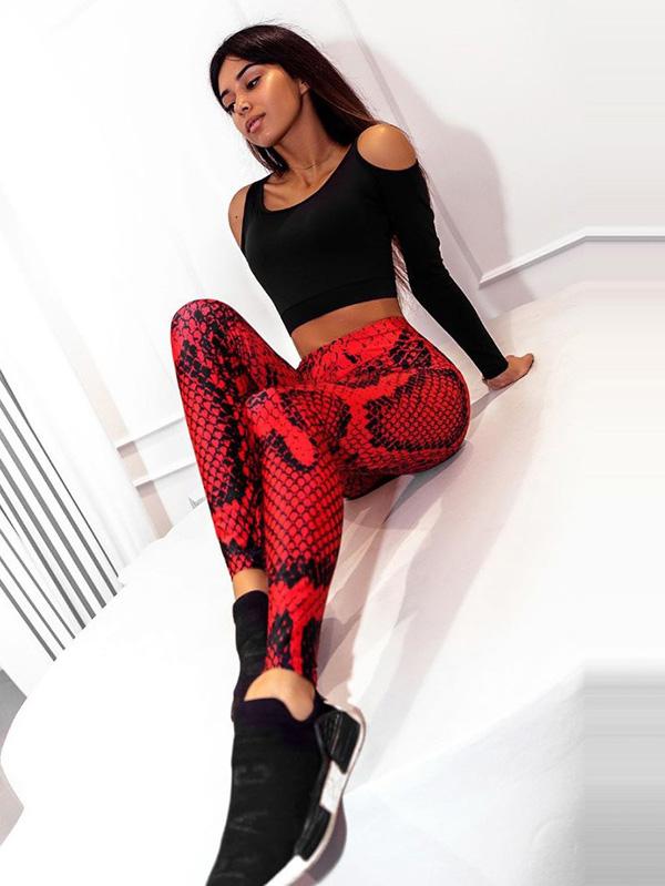 Snake Printed Yoga Leggings