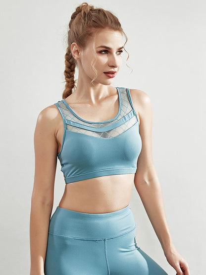 Solid  Hollow Breathable Backless Yoga Suits