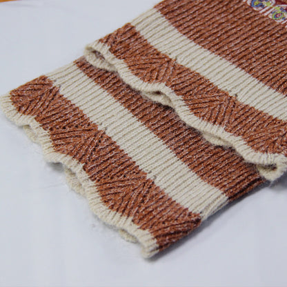 Fashion sexy wool flare sleeve pullover V-neck Vintage embroidered sweaters