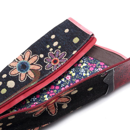 Casual vintage ethnic leather knee boots