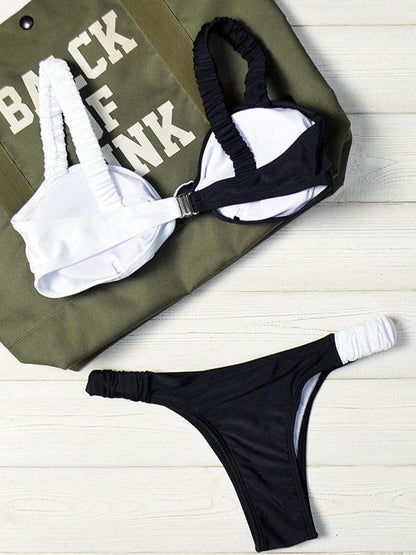 Contrast Balconette Bikini Swimsuit