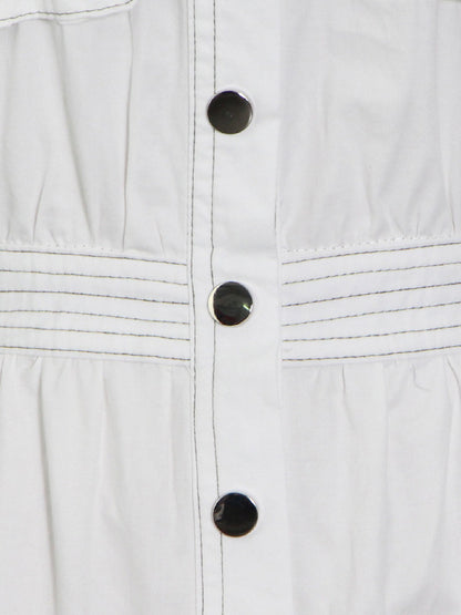 Original Lapel Split-Joint Buttoned Bishop Sleeve Maxi Dress