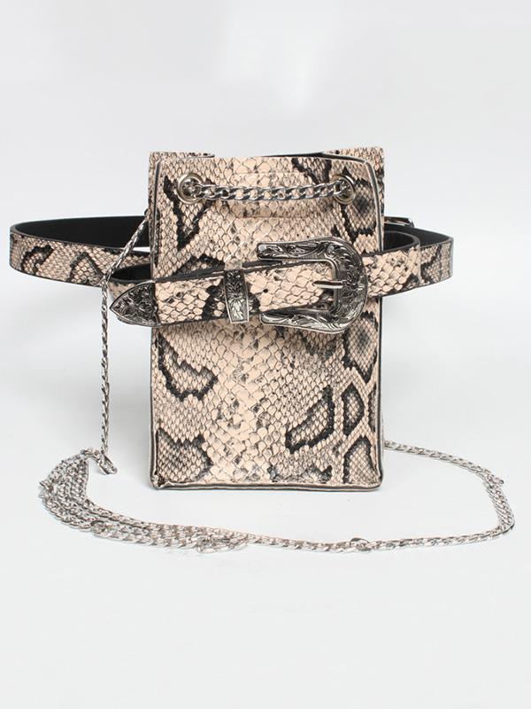 Snake Pattern Strap Change Purse