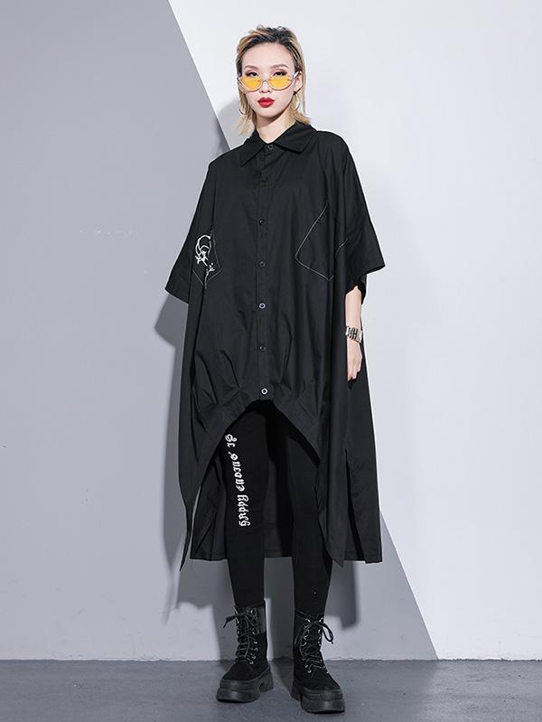 PLUS SIZE LOOSE BATWING SLEEVES SHIRT TOP