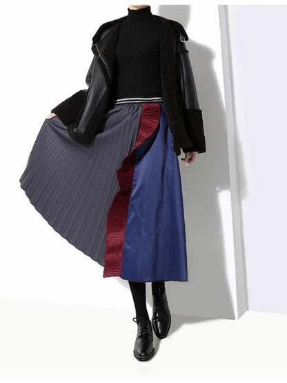 Split-Joint Ruffled  A-Line Skirt