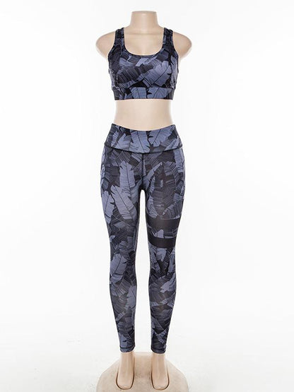Printed Tanks And Leggings Yogo Suits