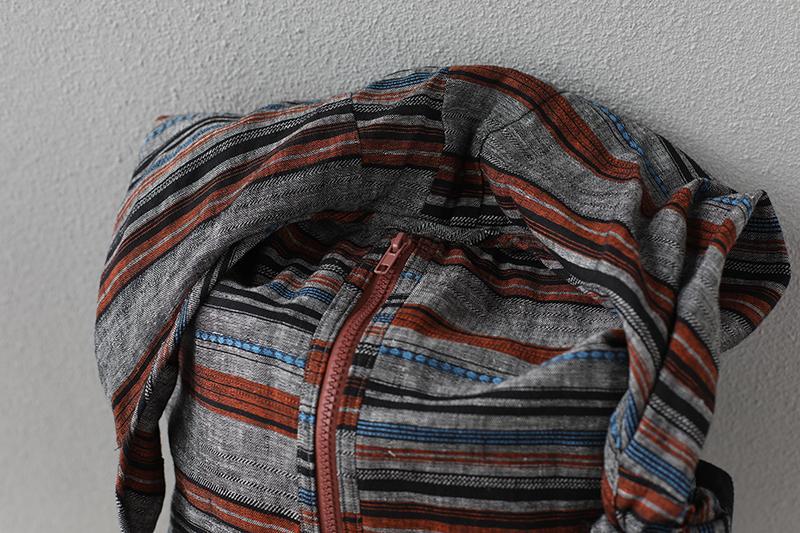 Casual Tied Band Shoulder Bag Striped Shopping Handbag