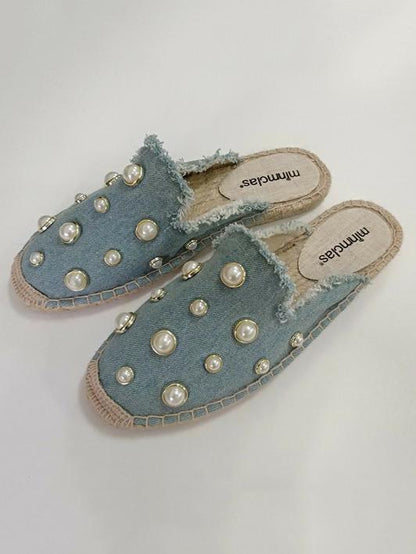 Fashion Bead Mules&Slides Shoes