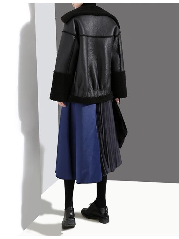 Split-Joint Ruffled  A-Line Skirt