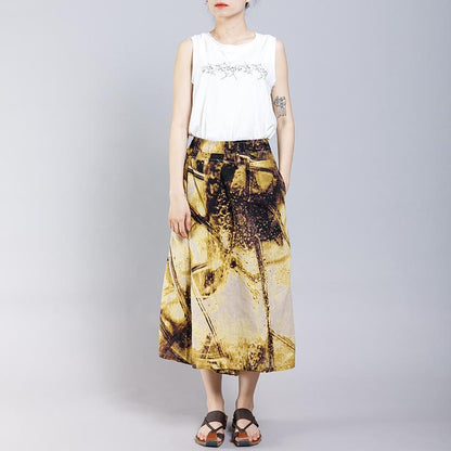 Casual Raindrop Printed Folded Women' Pants