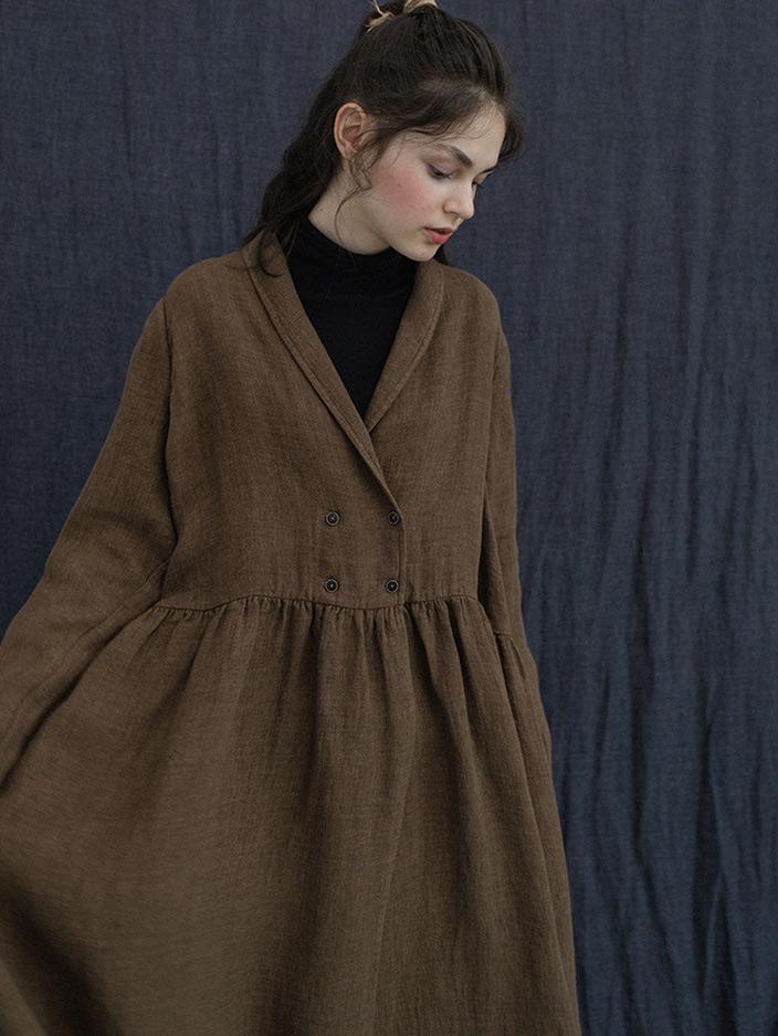 Retro Linen Long Dress
