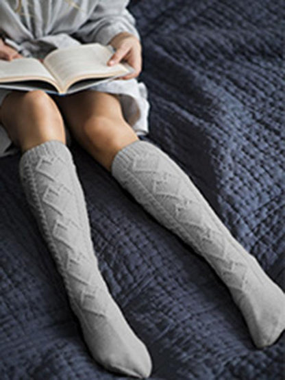 Knitting Solid Colors 5 Colors Stocking