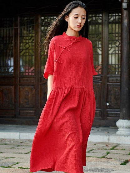Vintage Forg Short Sleeves Dress