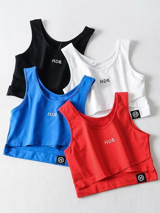 Cross Printed Sleeveless Tanks