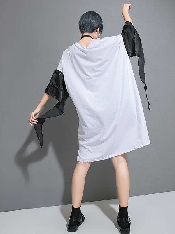 Casual Sleeve Designed Short Dress