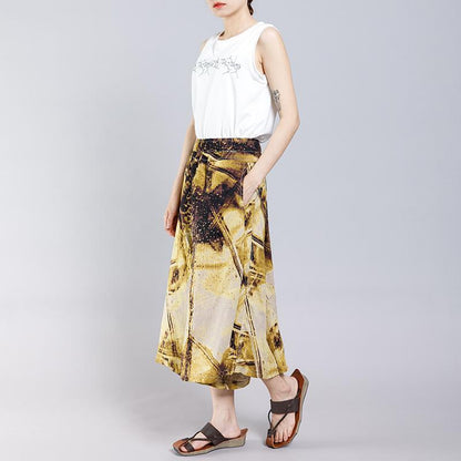 Casual Raindrop Printed Folded Women' Pants