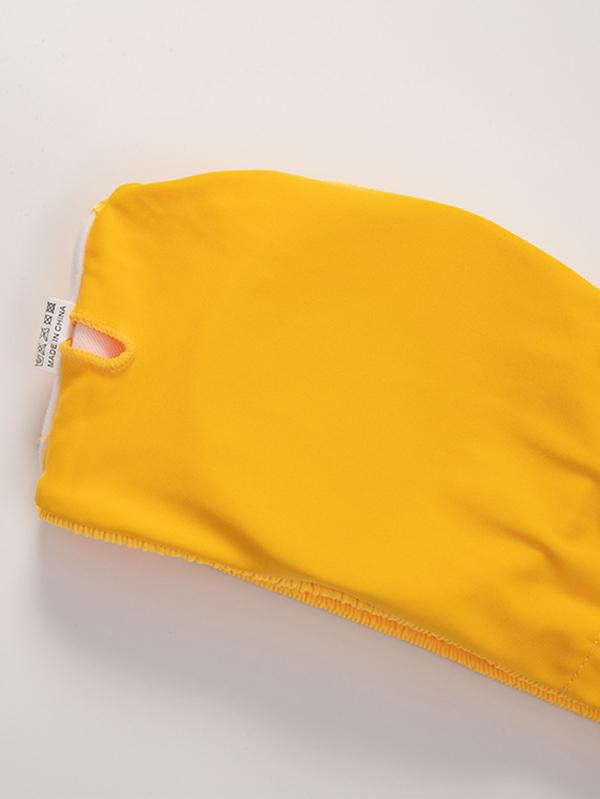 Solid Color Strapless Split Bikini Swimsuit