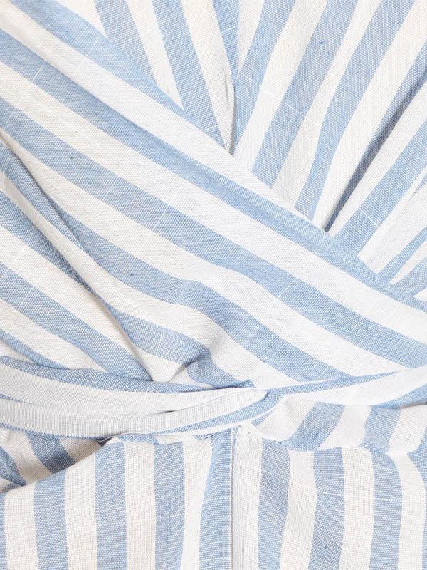 Stylish Striped Round-Neck Raglan Sleeve Midi Dress