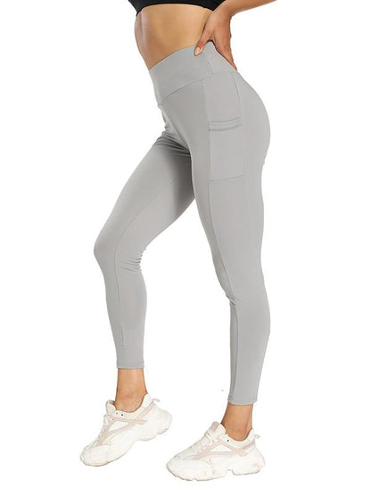 Sexy Wrap Solid Color High Waist Sports Leggings